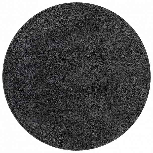 vidaXL Protiskluzový Shaggy koberec Tmavě šedá 160 x 160 cm PP