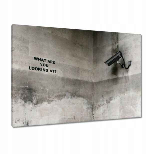 Obrazy 100x70 Banksy Kamera Graffiti