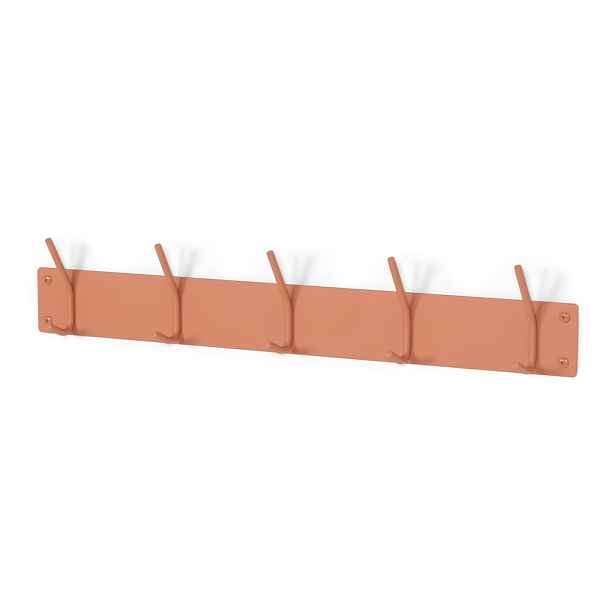Kovový nástěnný věšák v lososové barvě 70 cm Fusion – Spinder Design