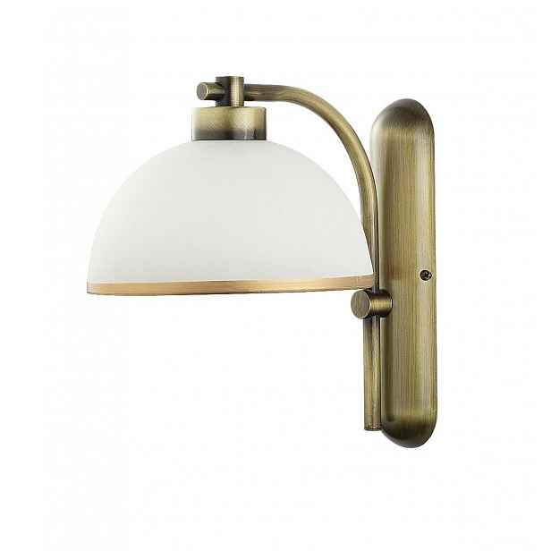 Nástěnné svítidlo Montana Patina Bílá Skleněné stínidlo 1xE27 Lampa na zeď do pokoje nebo domu