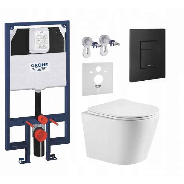 7v1 Sada Wc, Stelaz Grohe Slim, Wc Mísa Tornado Imprese, Tlačítko