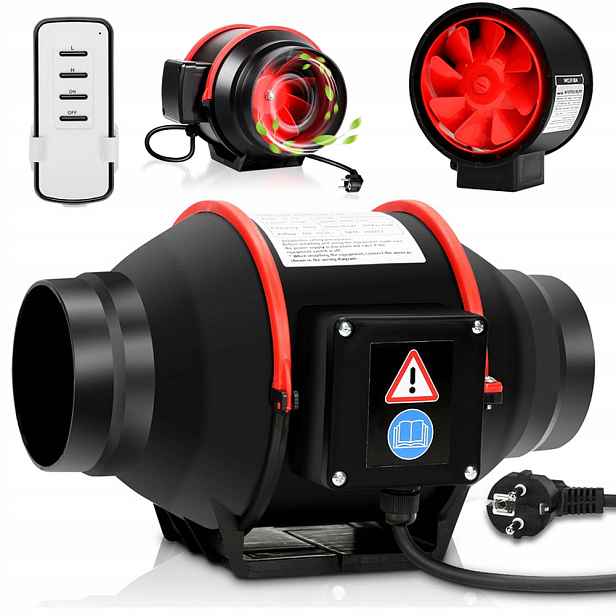 Kanálový ventilátor 150 mm odtahový 540 m3/h tichý 2-pólový