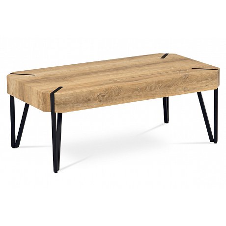 Konferenční stolek AHG-241 OAK2, dub bělený/černý mat