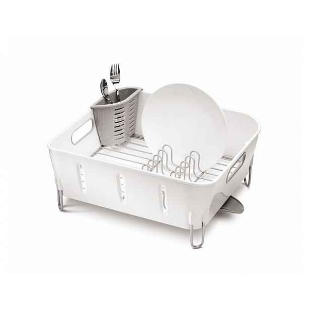 Odkapávač na nádobí Simplehuman – Compact, bílý plast