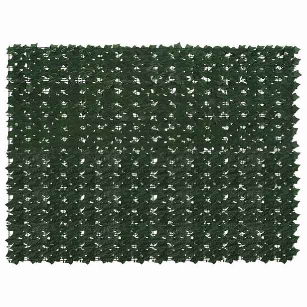 vidaXL Clona na balkon s listy Tmavě zelená 200 x 150 cm