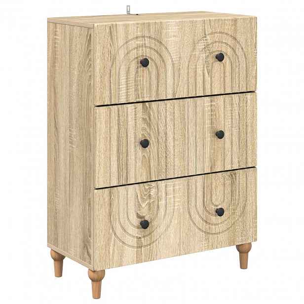 vidaXL Skříň se zásuvkami Dub sonoma 66 x 34,5 x 90 cm