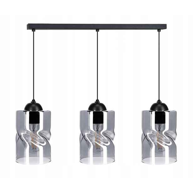 Závěsná lampa nastavitelný lustr stropní svítidlo Loft 3 skleněná Led