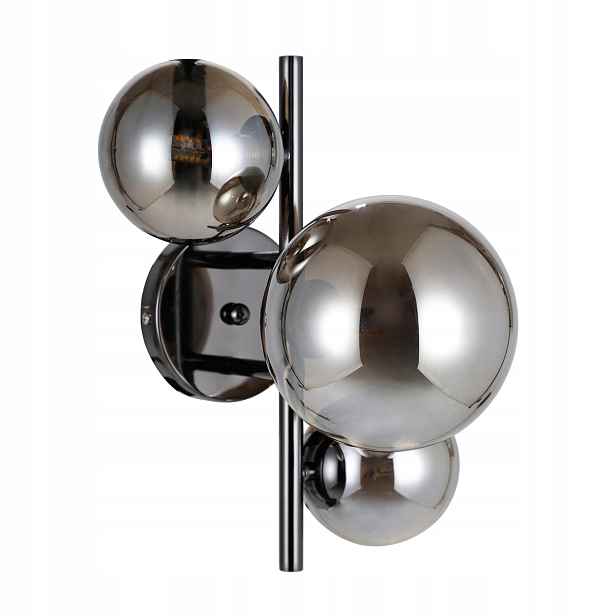 Nástěnné svítidlo, nástěnná lampa do obývacího pokoje v ložnici, černý chrom Canello