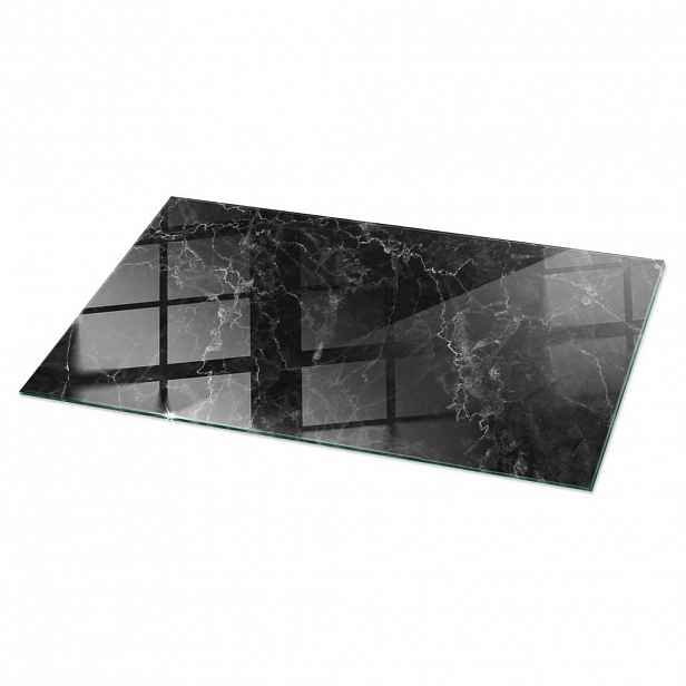 TULUP SKLENĚNÁ DESKA 120x60 cm Mramorový vzor s žilkováním