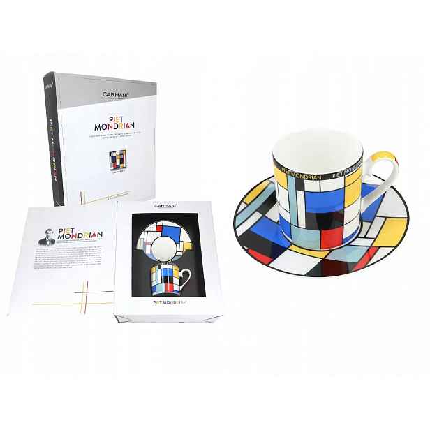 Šálek s podšálkem – P. Mondrian, Composition A (carmani)