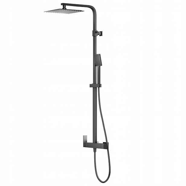 Sprchový set Sprchový sloup Corsan Ango Dešťová sprcha 25 cm Černá