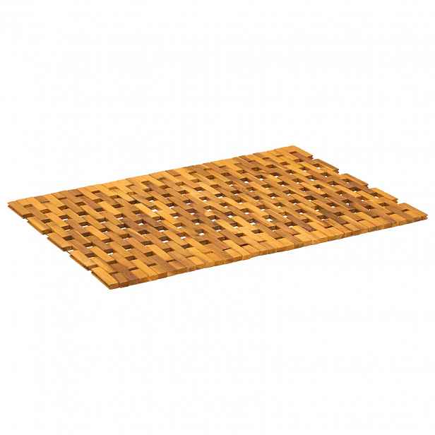 vidaXL Koupelnové předložky Přírodní 55 x 80 cm Masivní akátové dřevo