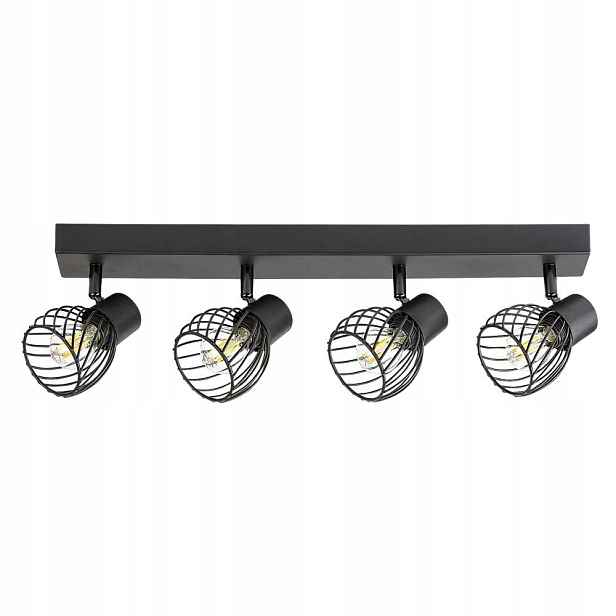 Černá lampa stropní lišta reflektor drátěnka