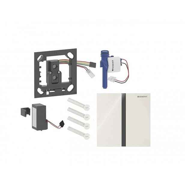 Geberit - Elektronické ovládání splachování pisoárů typ 40, bateriové napájení, easy to clean, Bluetooth, sklo/pískově šedá 116.237.JL.1
