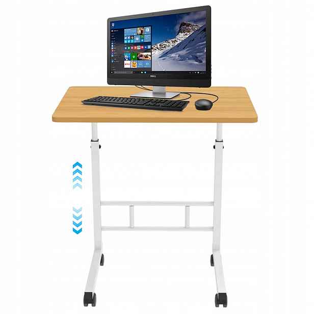 Kávový stolek Boční podstavec pod notebook Mobilní stůl na kolečkách 80x40