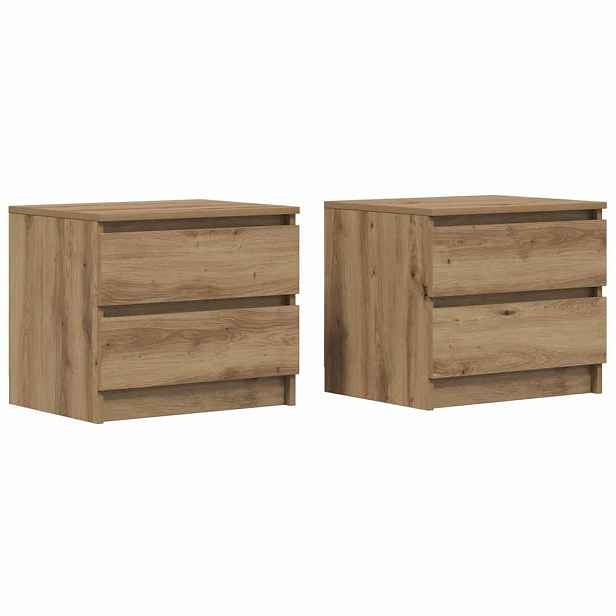 vidaXL Noční stolky 2 ks dub artisan 50x40x43,5 cm kompozitní dřevo
