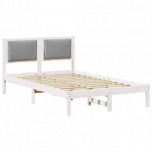 vidaXL Rám postele Světle šedá 120 x 190 cm Masivní borové dřevo