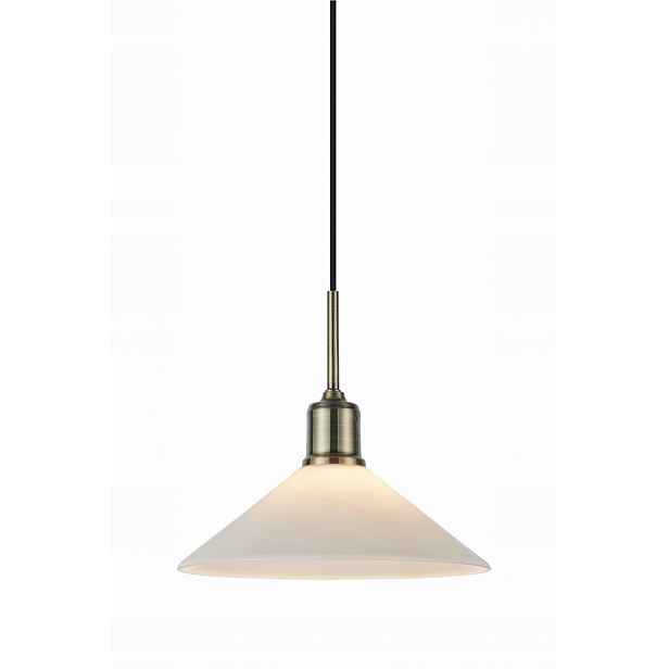 Klasická závěsná lampa, skleněné stínítko, kužel 108867 Markslojd