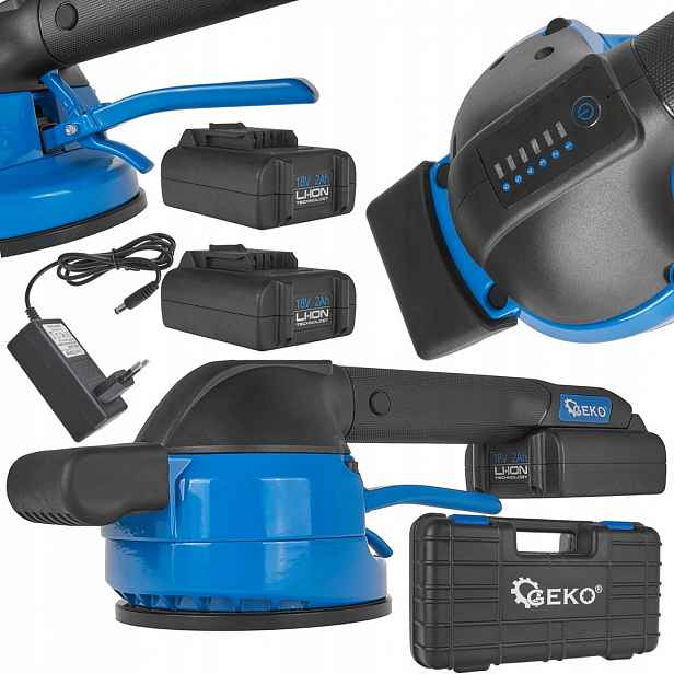 Přísavka na dlaždice 18V 2x2Ah Geko G80672 Set Akumulátor