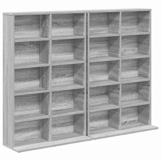 vidaXL CD skříň 2 ks Šedý Sonoma 65 x 23,5 x 97,5 cm Kompozitní dřevo
