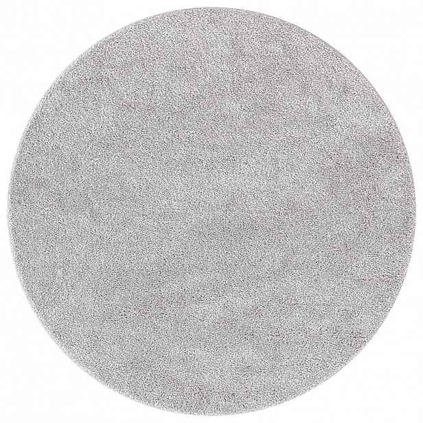 vidaXL Protiskluzový Shaggy koberec Šedá 90 x 90 cm PP