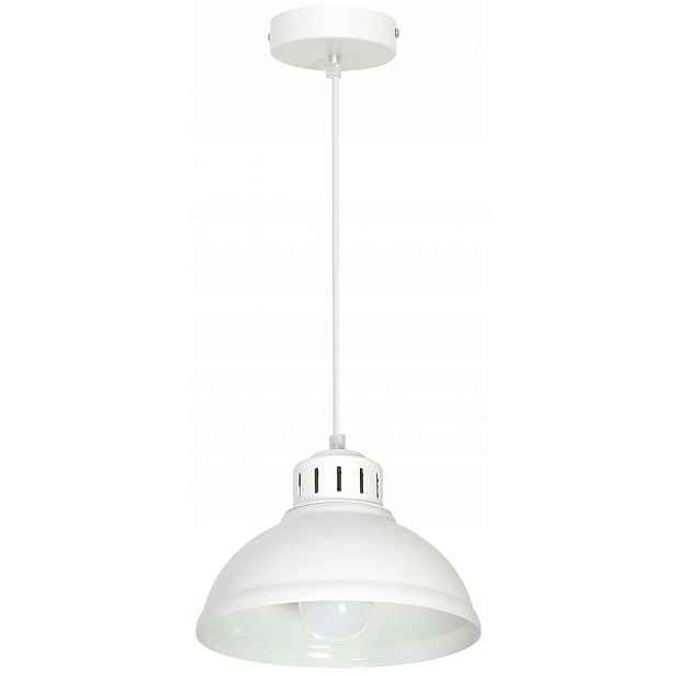 Závěsná lampa Sven Bílý kovový akcent v moderním stylu