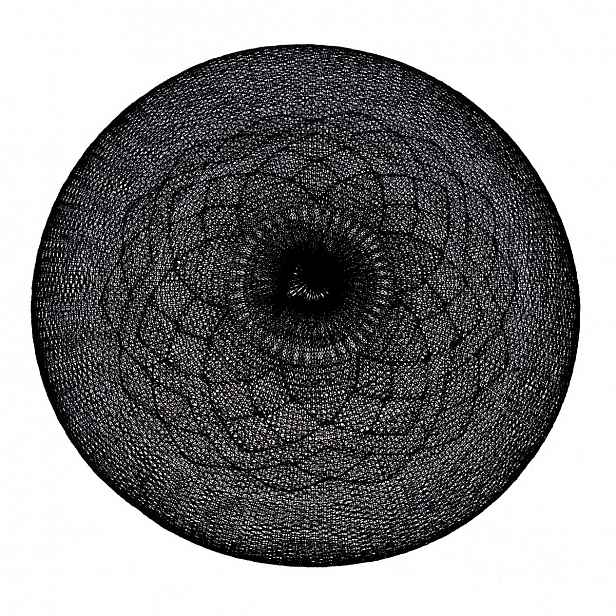 Prostírání plastové Mandala černá, 38 cm