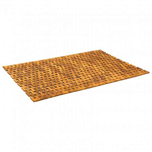 vidaXL Koupelnové předložky Přírodní 95 x 140 cm Masivní akátové dřevo