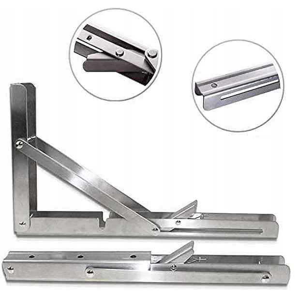 Set 2x Úhelník Skládací Držák Pod Poličku Stůl Deska 500*170*25mm 150KG