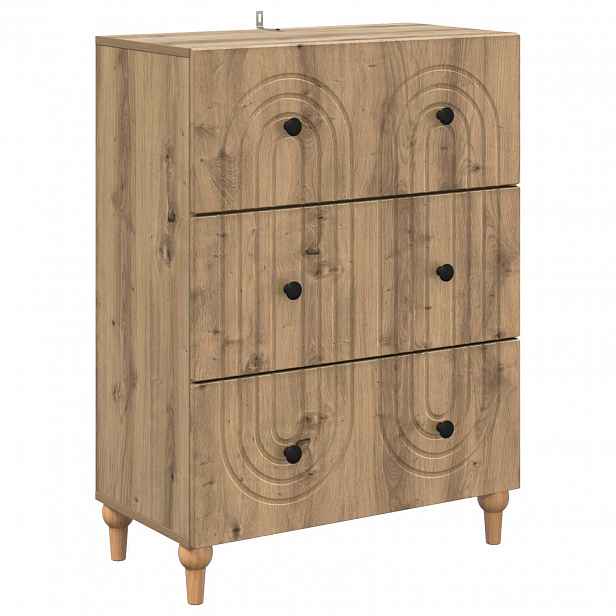 vidaXL Skříň se zásuvkami 66 x 34,5 x 90 cm Kompozitní dřevo