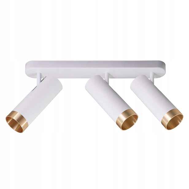 Polux Fado nástěnná a stropní lampa 3xGU10 10W bílo-zlatá 38 cm