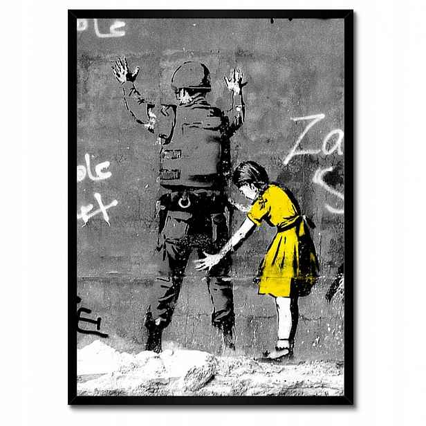 Plakáty v rámu 50x70 Banksy dívka
