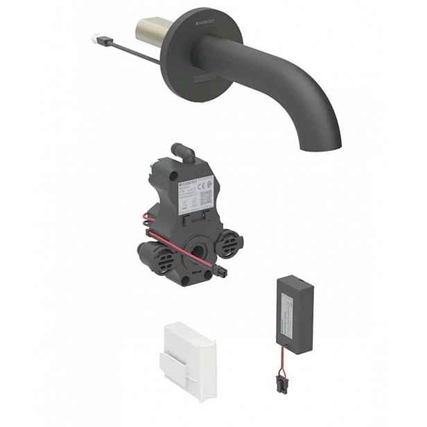 Geberit Piave - Elektronická umyvadlová baterie pod omítku, bateriové napájení, easy to clean, matná černá 116.264.14.1