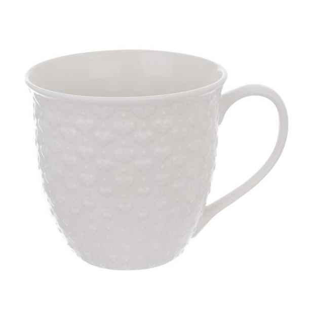 hrnek 580ml SRDCE bílý, d11x10,5cm, keramika