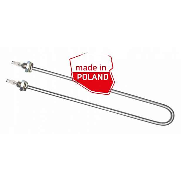 Ohřívač "u" pro bojler termy C.o. závit 2xM14 2000W polská kvalita