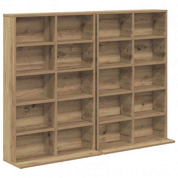 vidaXL CD skříň 2 ks Dub artisan 65 x 23,5 x 97,5 cm Kompozitní dřevo