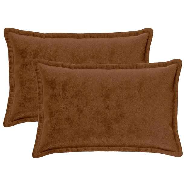 vidaXL Odhazovací polštář 2 ks HOUTEN Světle hnědá 30 x 50 cm Flanel