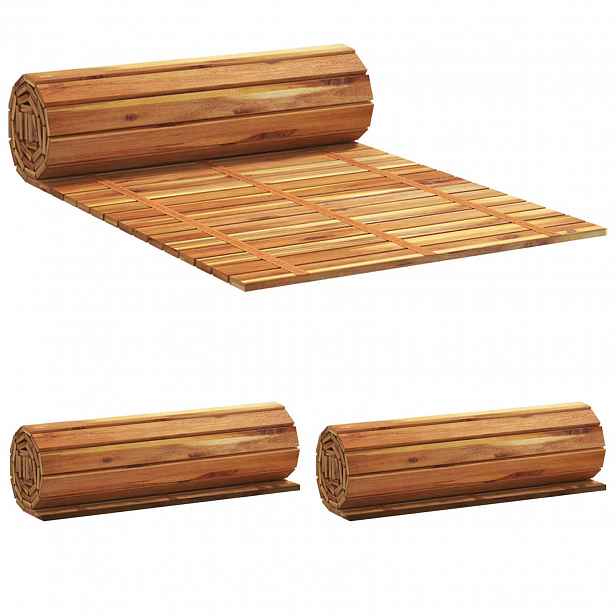 vidaXL Zahradní cesta 3 ks Přírodní 200 x 50 cm Masivní akátové dřevo