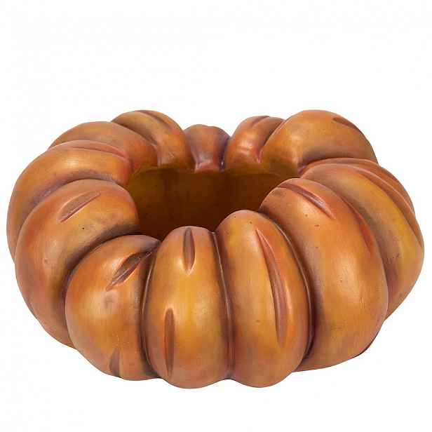 Květináč Dýně Oranžová 25 cm Velký Na Podzim Halloween Obal Na Květináč