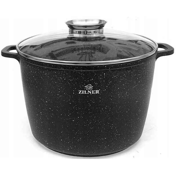 Vysoký Hrnec Mramorový kotlík Indukce Plyn Premium 6.2L 24cm Zilner