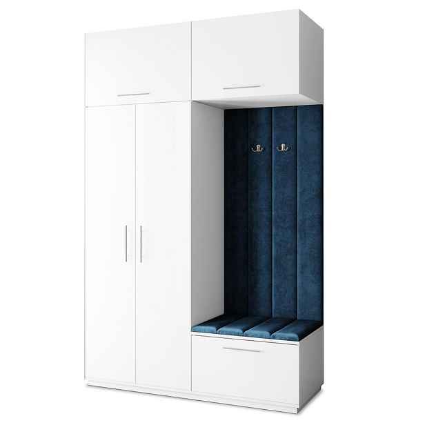 MASSENO MODERNÍ PŘEDSÍŇOVÁ SESTAVA REMA, 150/240/60 cm, bílá
