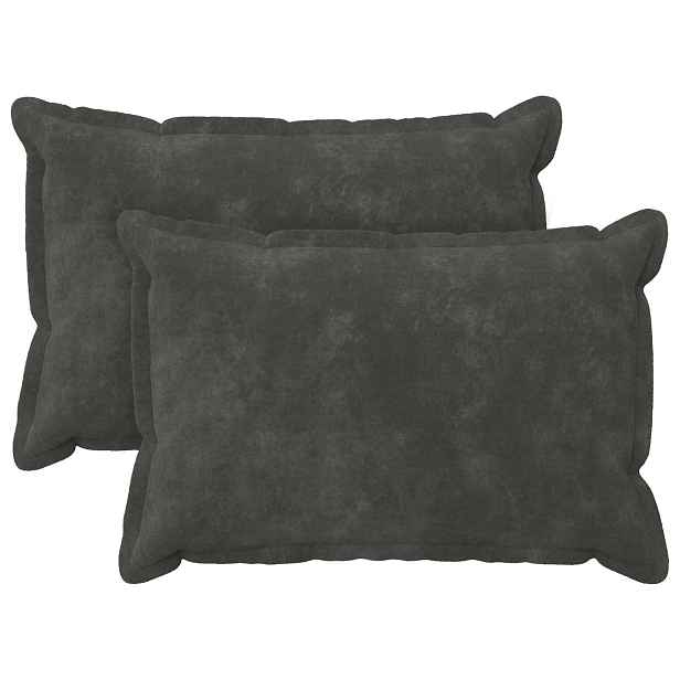 vidaXL Polštář HOUTEN 2 ks Antracitová Mikrovláknová fleece