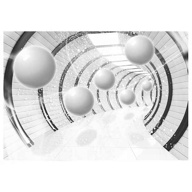Fototapeta 3D Kule Tunel Optický obývací pokoj 416x254