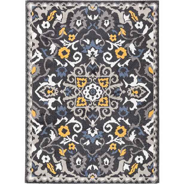 Koberec Norsko 120x160 cm Ornament Šedá Módní vzor Krátké a Měkké štětiny