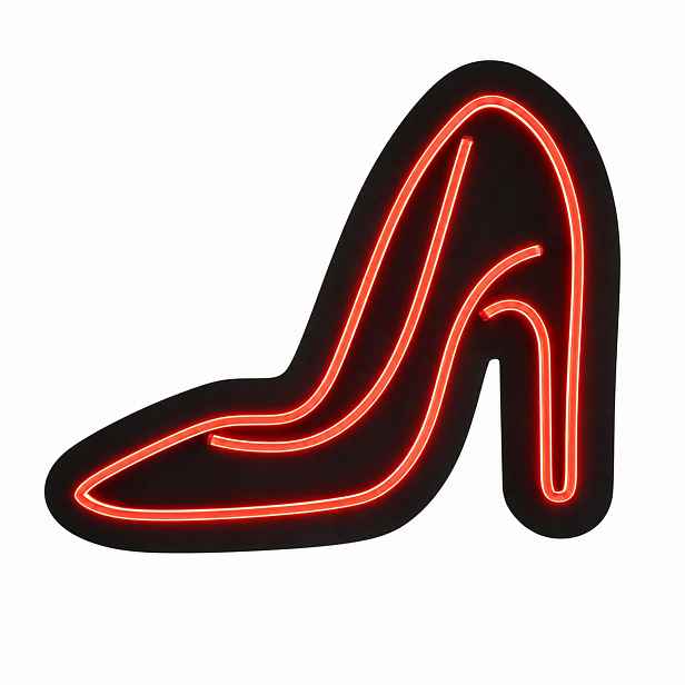 Neonová Led Červená Špendlík Bota Lampička na zeď Dekorace Bar Obchod