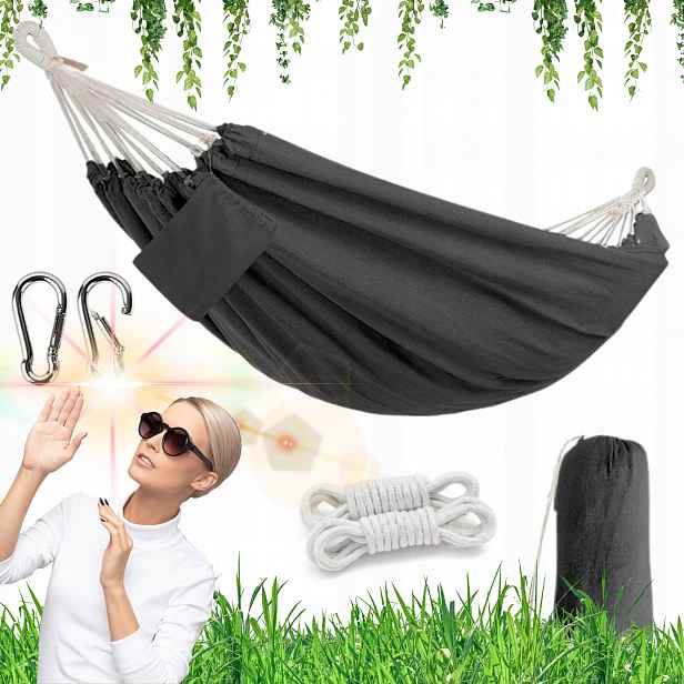 Sada Zahradní Turistická Houpací Síť Boho Dvoulůžková Velká Závěsná Obal!