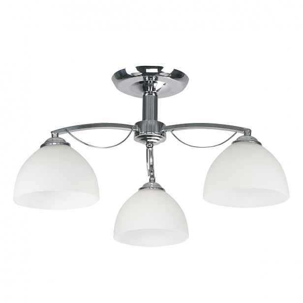 Stropní moderní osvětlení FILONA - 3xE27, 40W, chromované / bílé