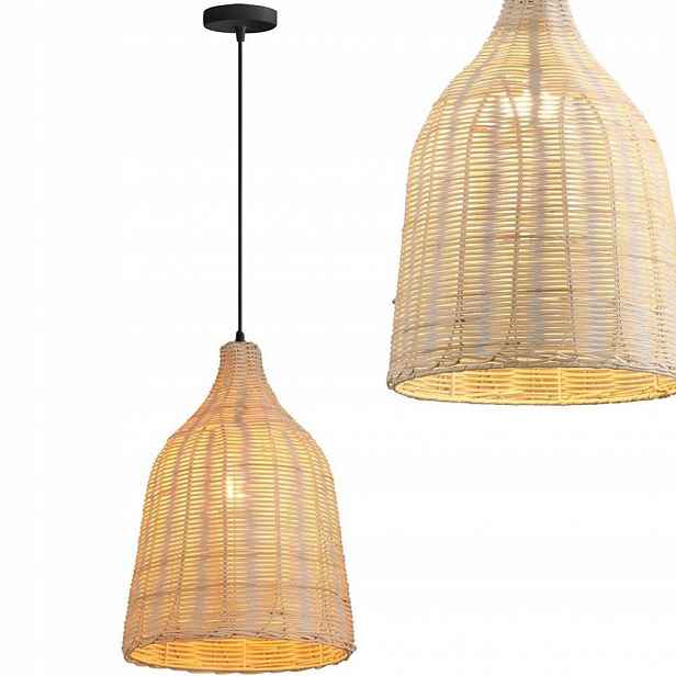 Závěsné Stropní Svítidlo Boho styl Pletený lustr přírodní proutěný
