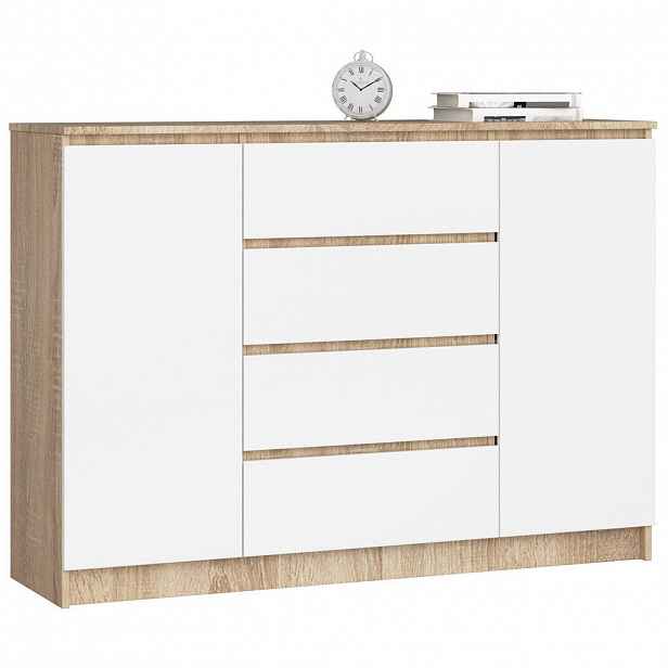 RAUMHIRSCH FURNITURE KOMODA dub Sonoma, bílá 99/138/40