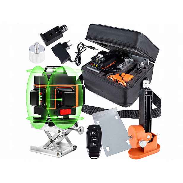 5v1 Křížový laser Laserová vodováha 4D rovinná 360° 16L IP54